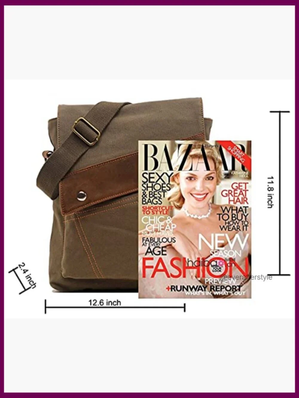 Canvas Messenger Bag Crossbody Shoulder Bag Daypack for Work Travel